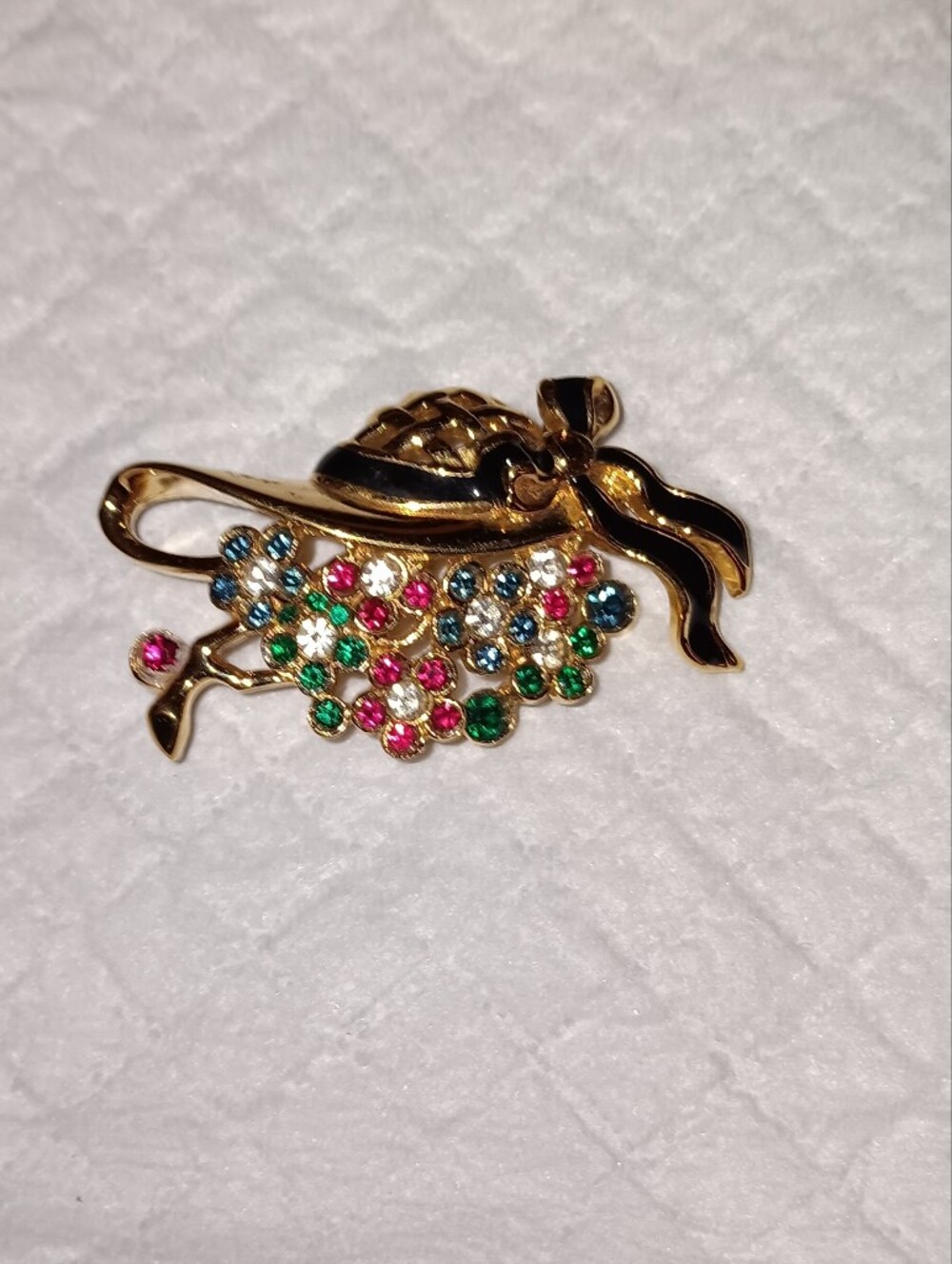 Nina Ricci Vintage Rhinestone Brooch Pin